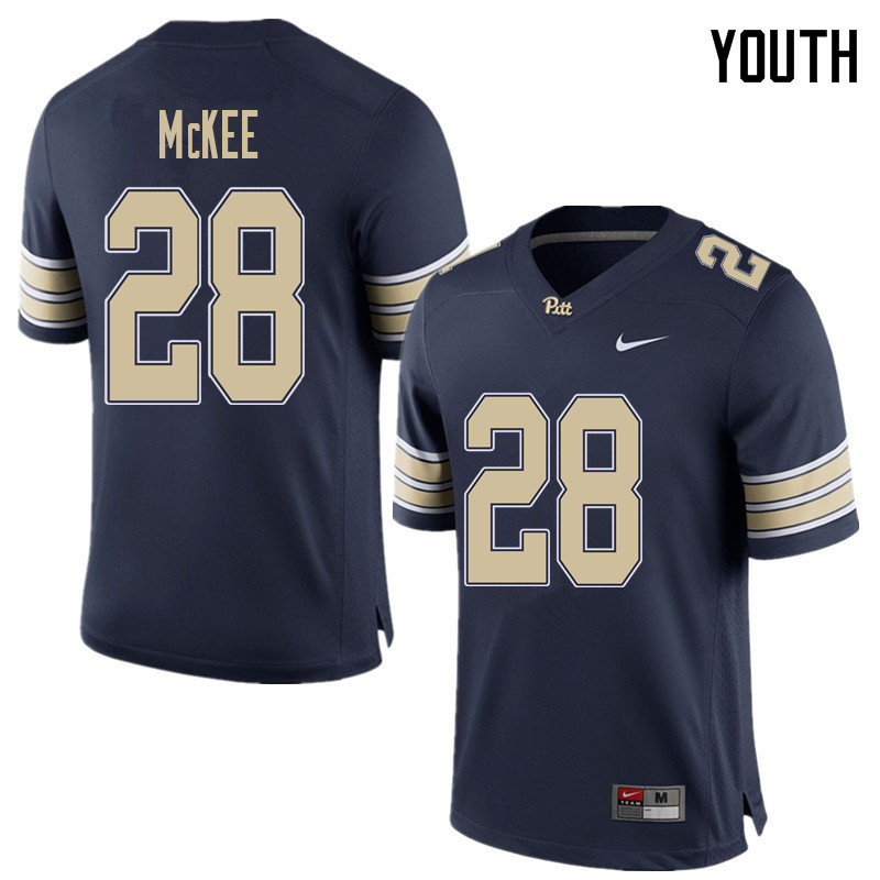 Youth #28 Anthony McKee Pittsburgh Panthers College Football Jerseys Sale-Home Blue